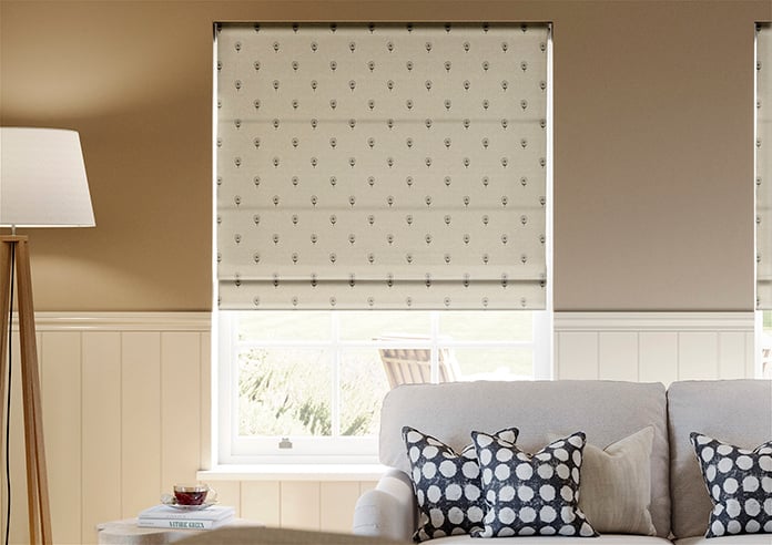 Emily Bond Wild Thyme, Charcoal - Roman Blind - Image 3